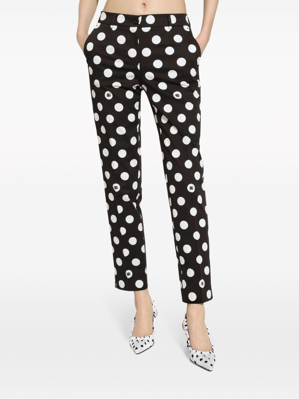 mid-rise straight-leg trousers - 3
