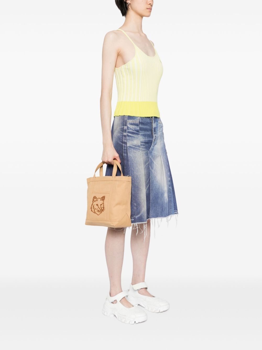 small fox head tote bag - 2