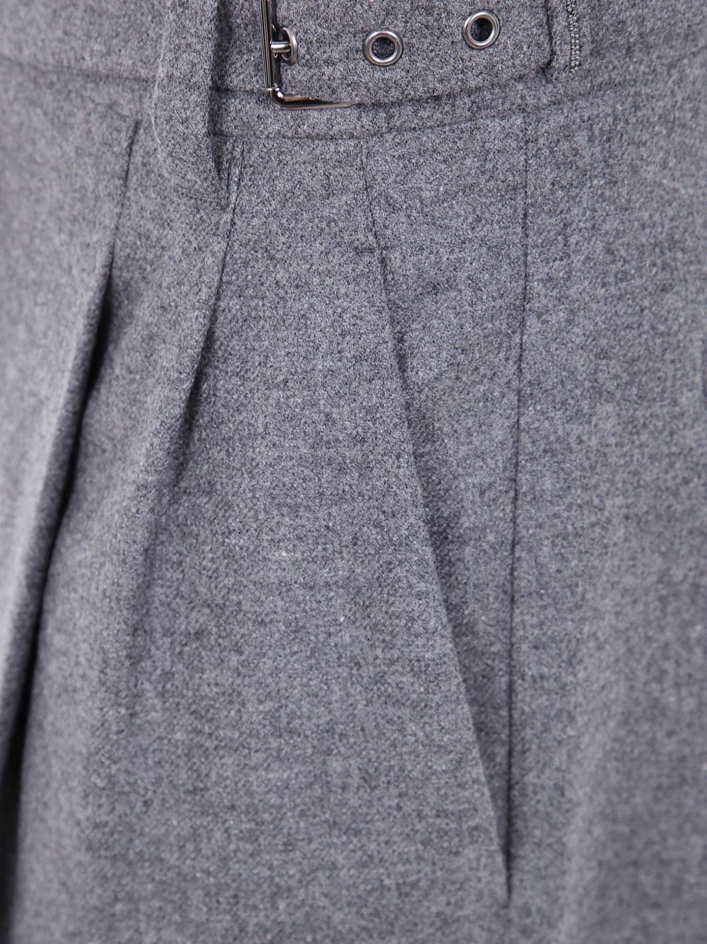 pleated belted trousers - 3