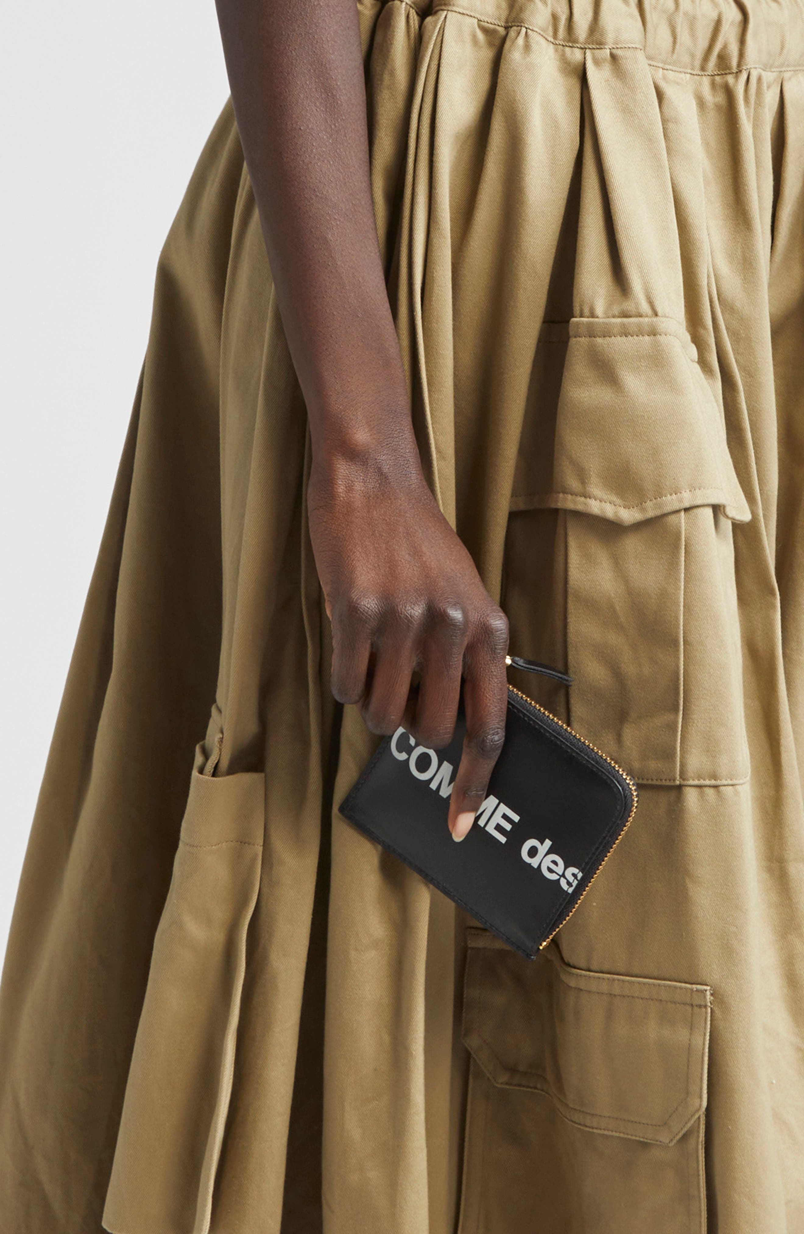 Comme des Garçons Wallets Huge Logo Half-Zip Wallet in Black at Nordstrom - 3