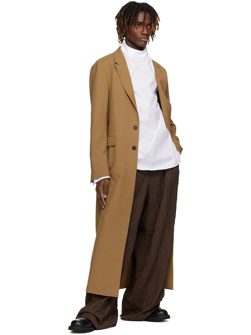 Dries Van Noten Tan Wool & Mohair Coat outlook