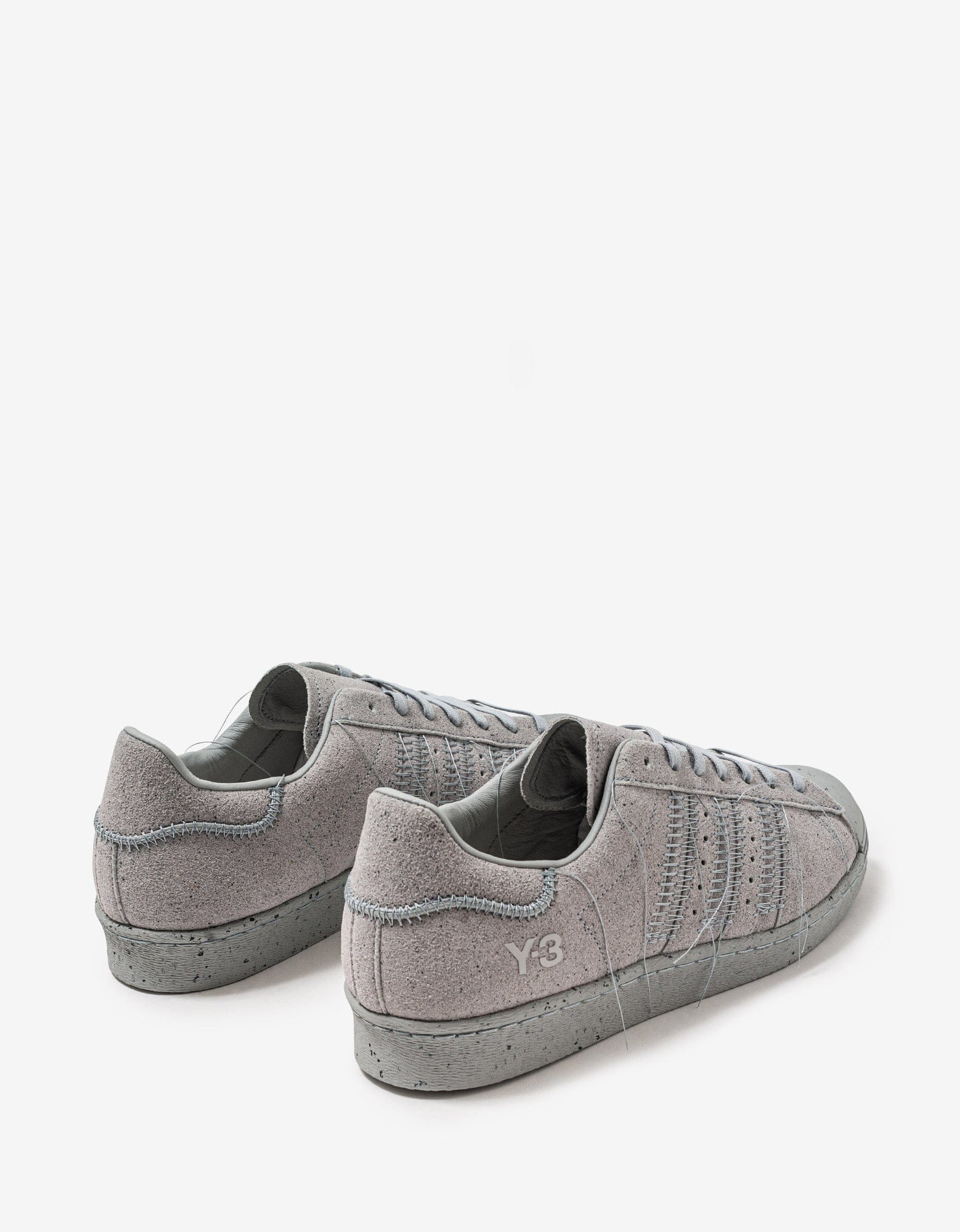 Y-3 Grey Superstar Trainers - 2