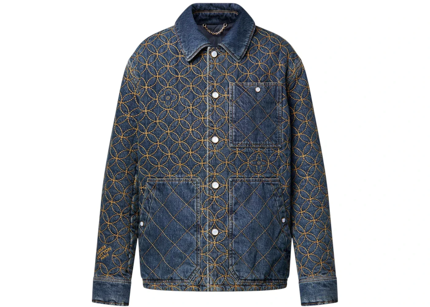 Louis Vuitton x Nigo Embroidered Denim Jacket Deep Indigo - 1