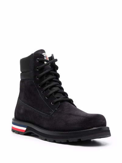 Moncler Vancouver logo-stripe lace-up ankle boots outlook