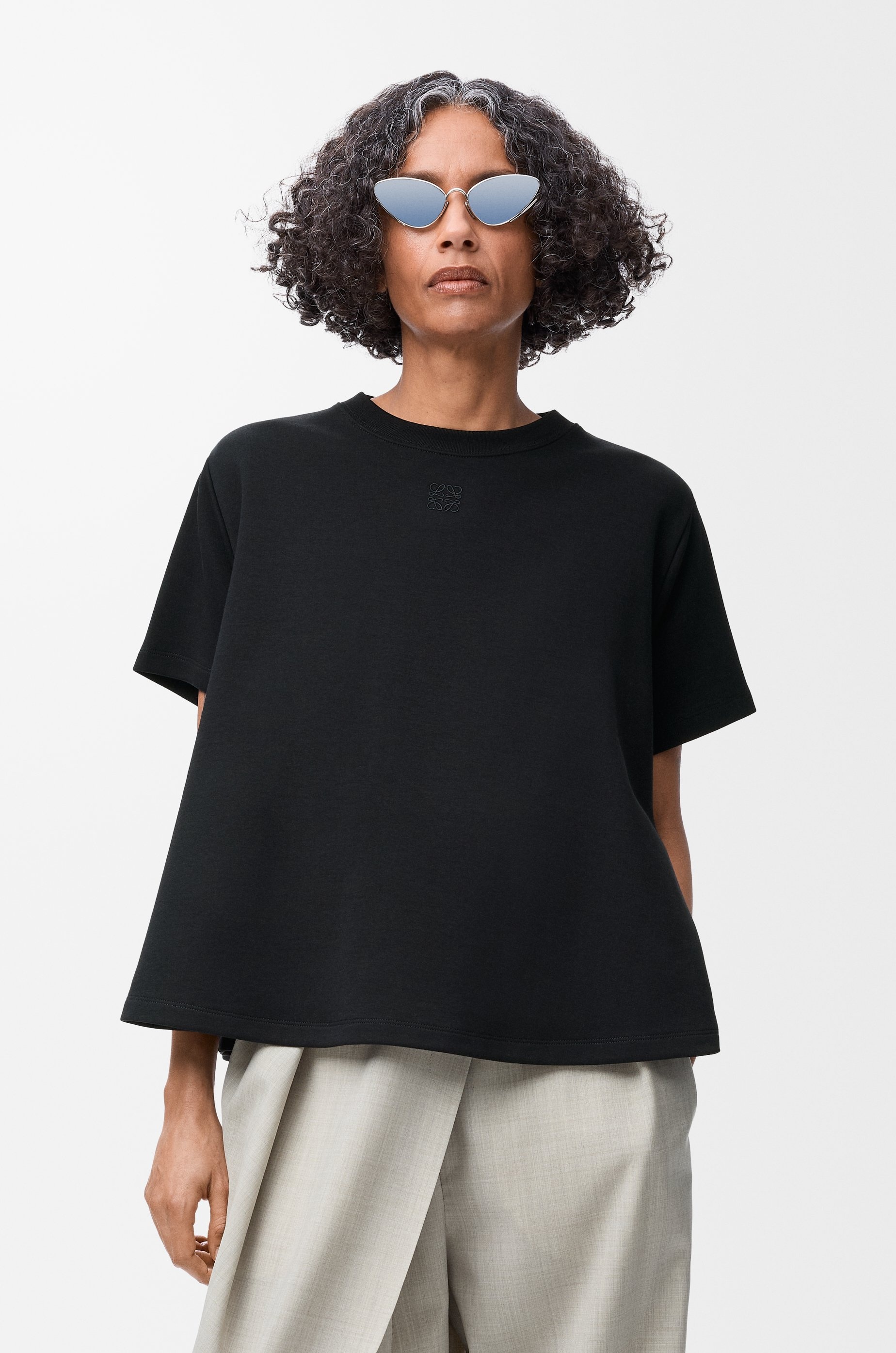 Trapeze top in cotton blend - 3