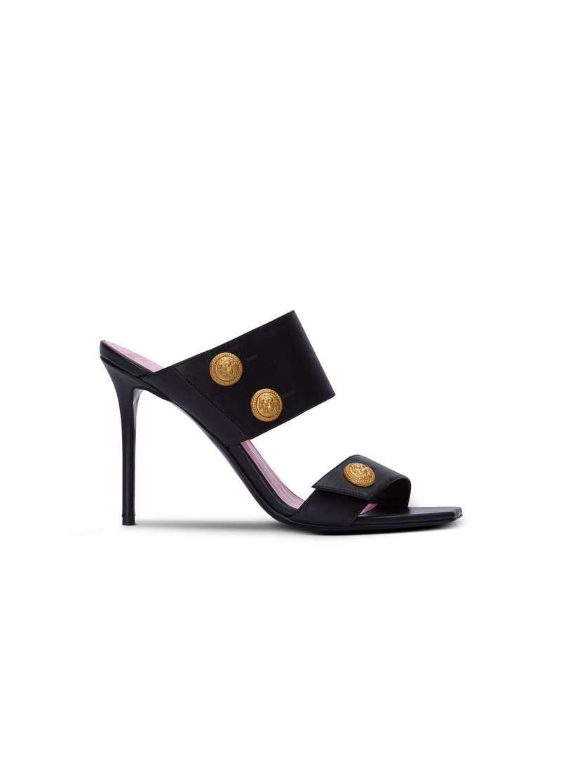 Heeled Eva mules in calfskin 1