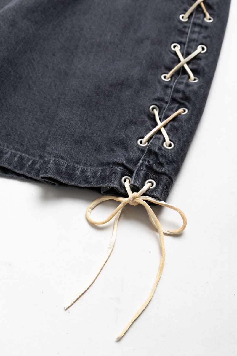 14oz Black Denim EASY RANCH GO Shorts - Faded Black 9