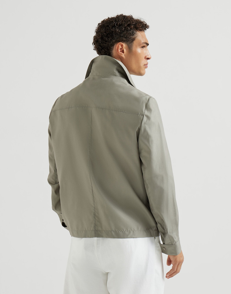 Brunello Cucinelli Bonded silk unlined outerwear jacket outlook