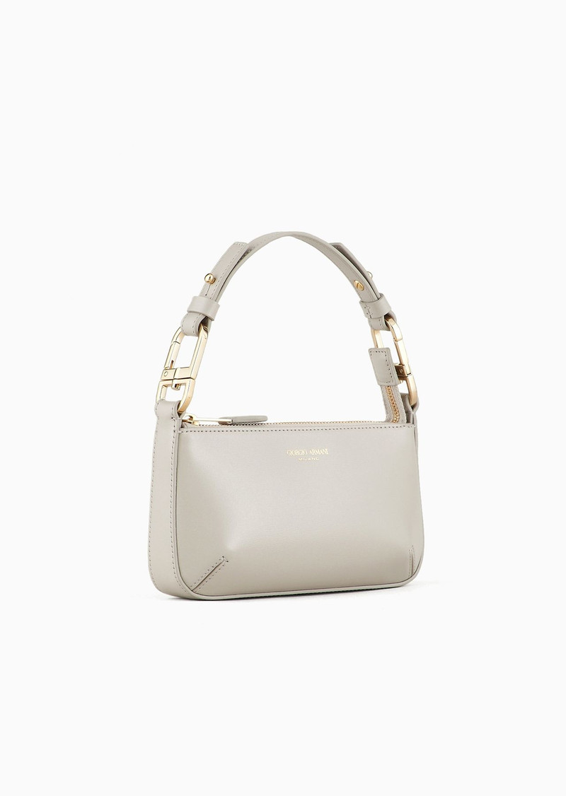 GIORGIO ARMANI Palmellato leather la Prima clutch bag outlook