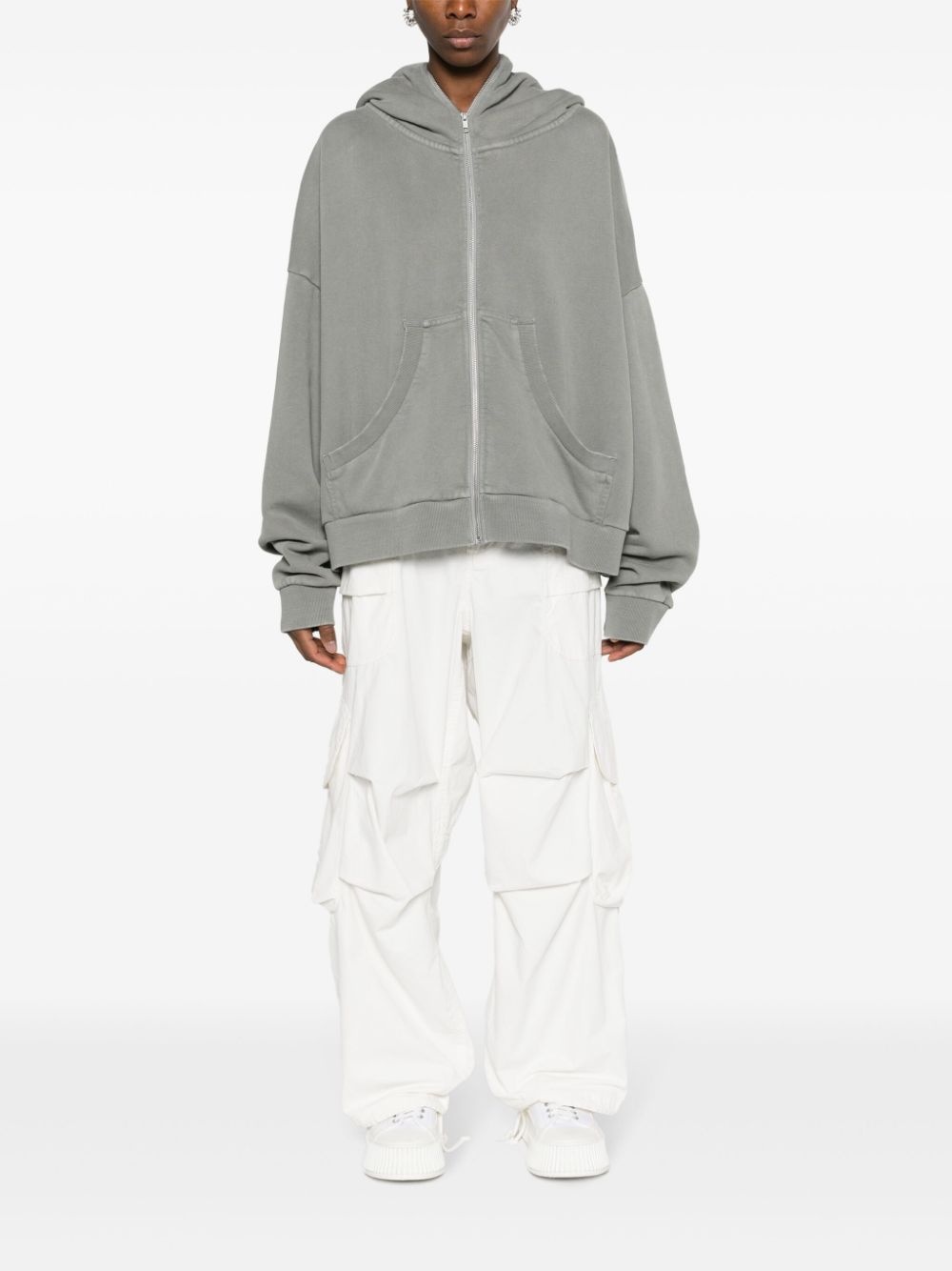 organic-cotton zip-up hoodie - 3