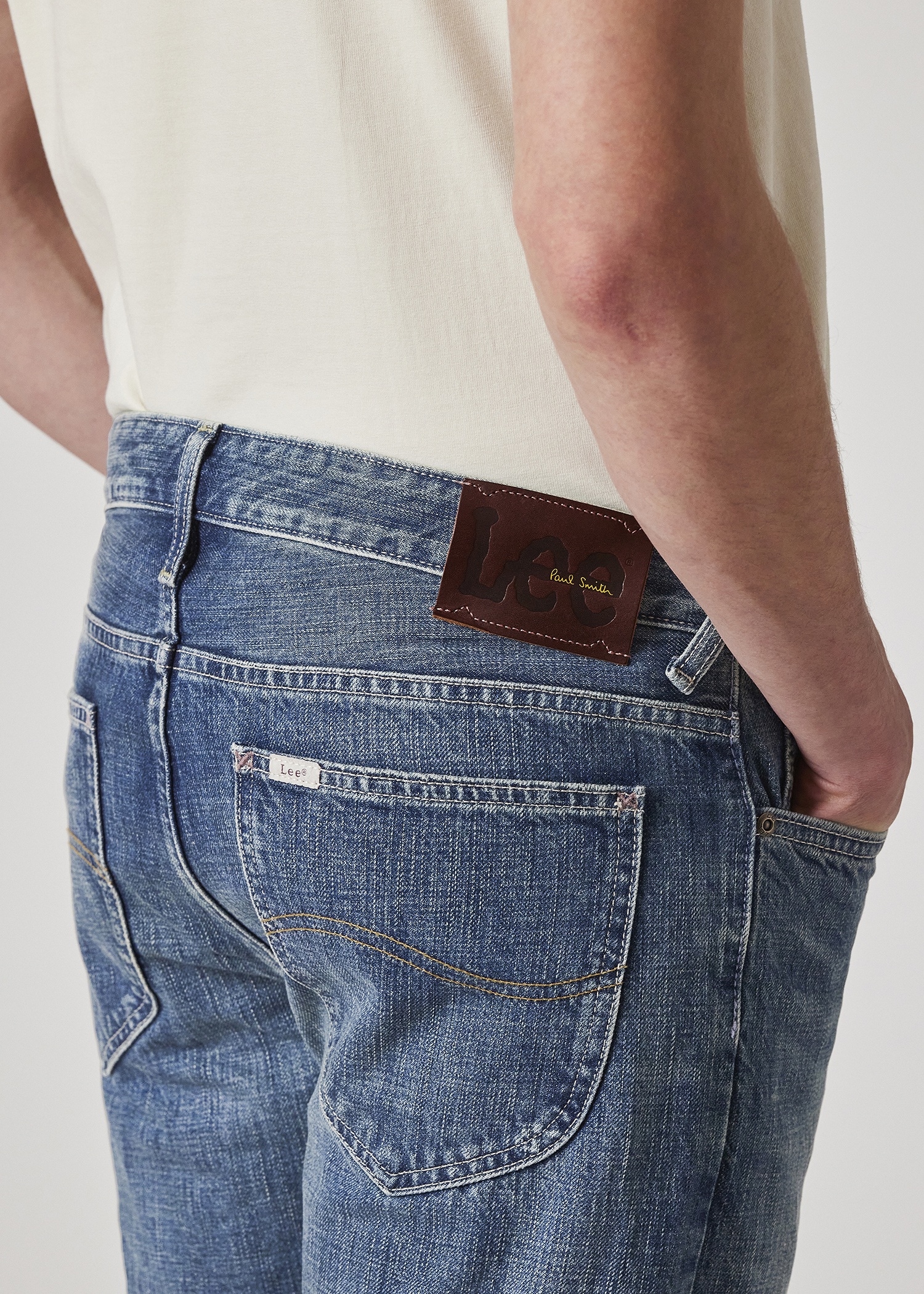 Paul Smith + Lee® Mid Antique-Wash Selvedge 101 Rider Jeans - 6