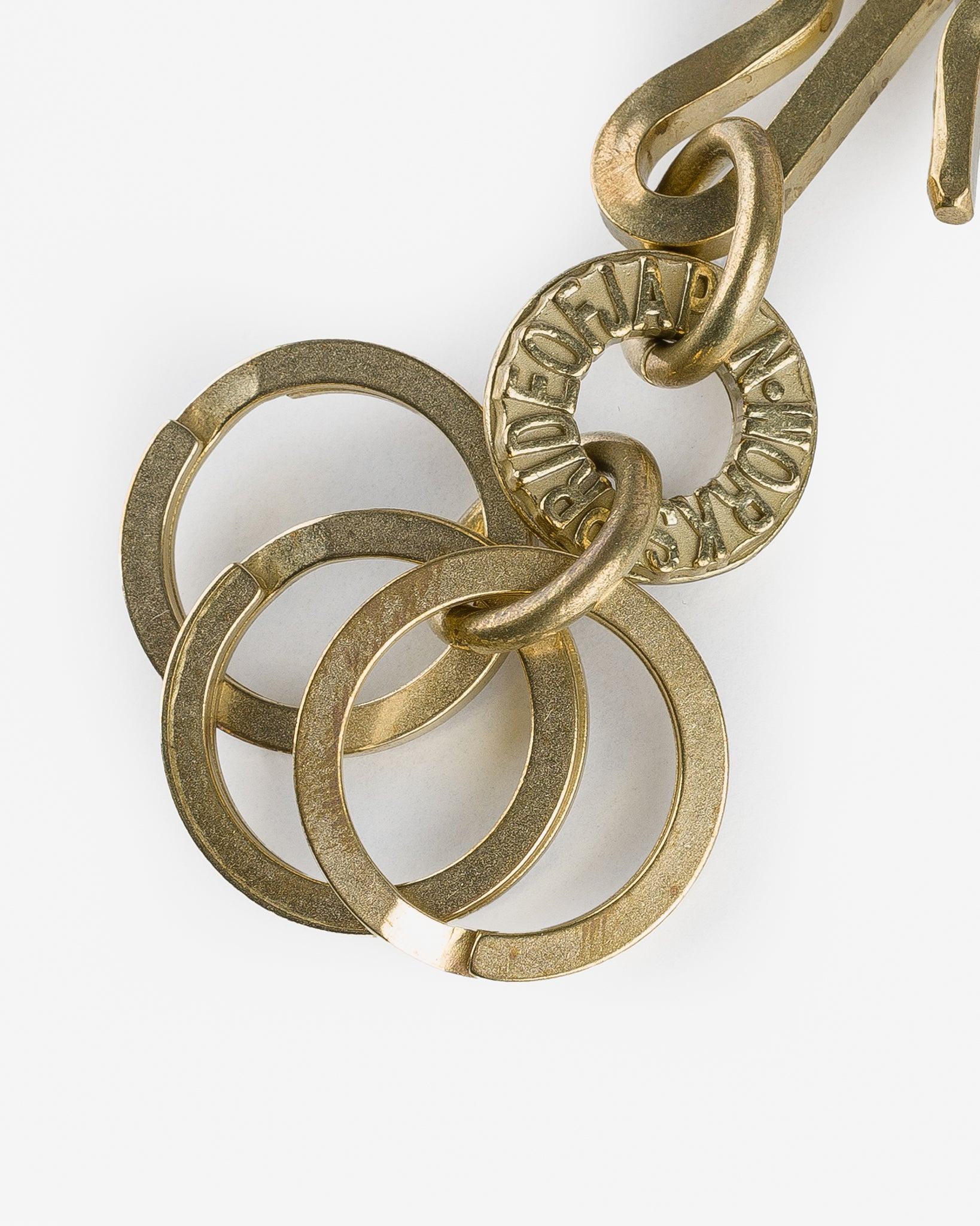 Brass-W10 Key Hook with Rings - Brass - 2