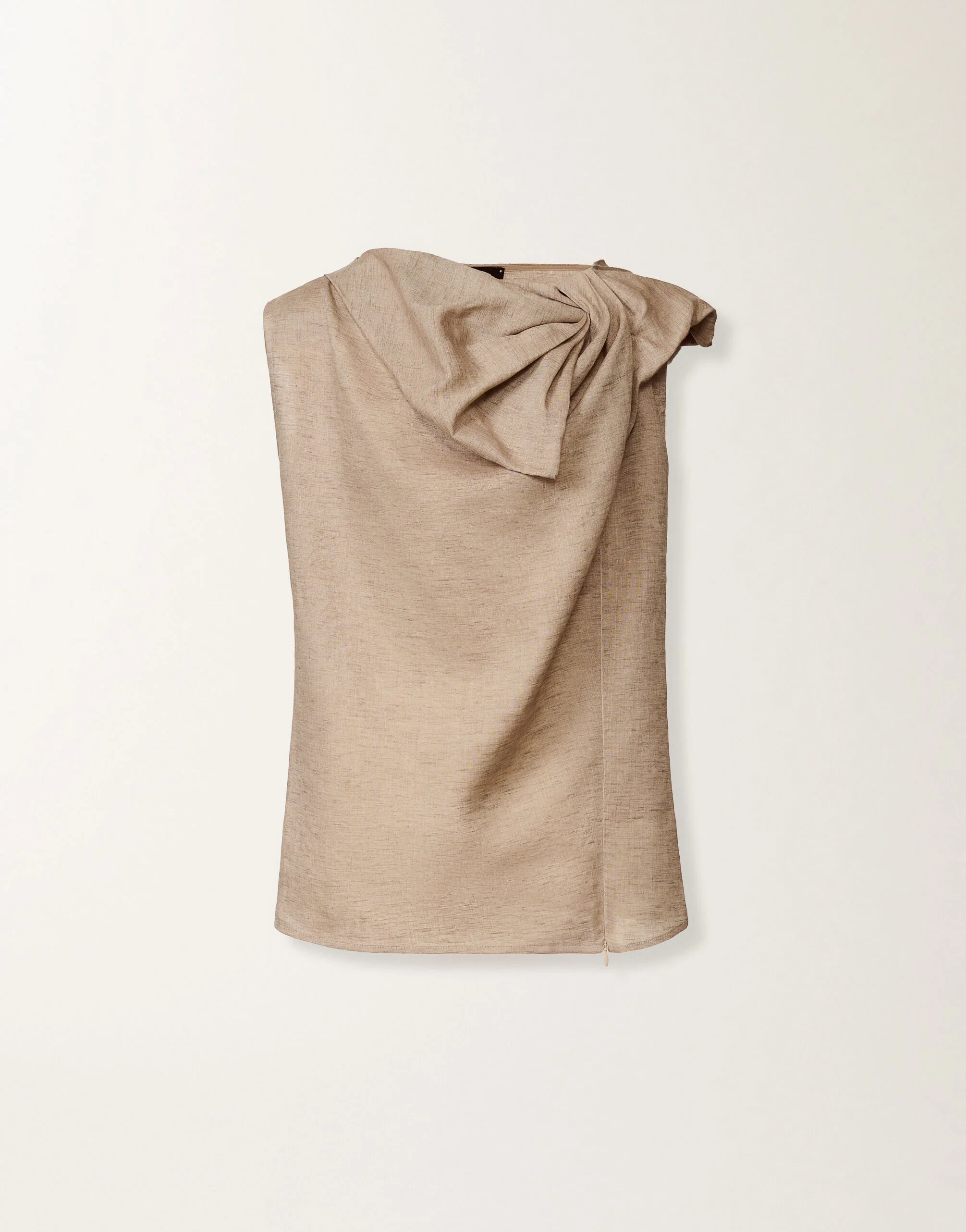 Linen top in taupe - 1