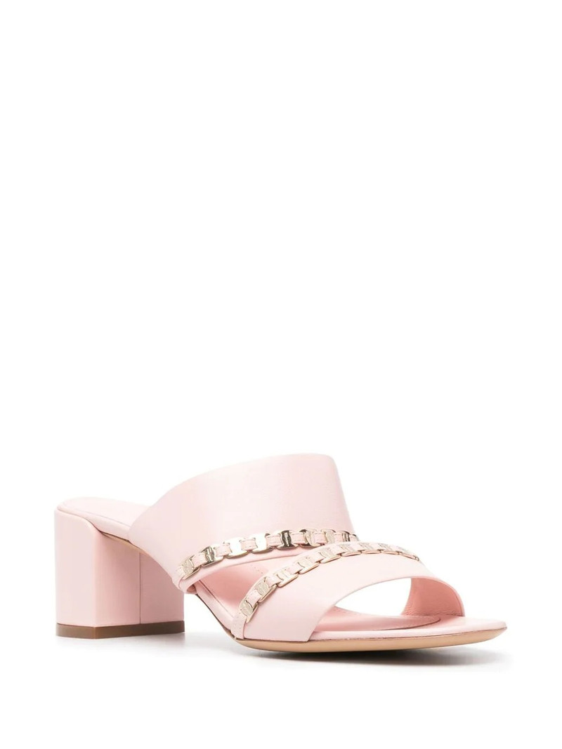 FERRAGAMO Vara chain sandals outlook