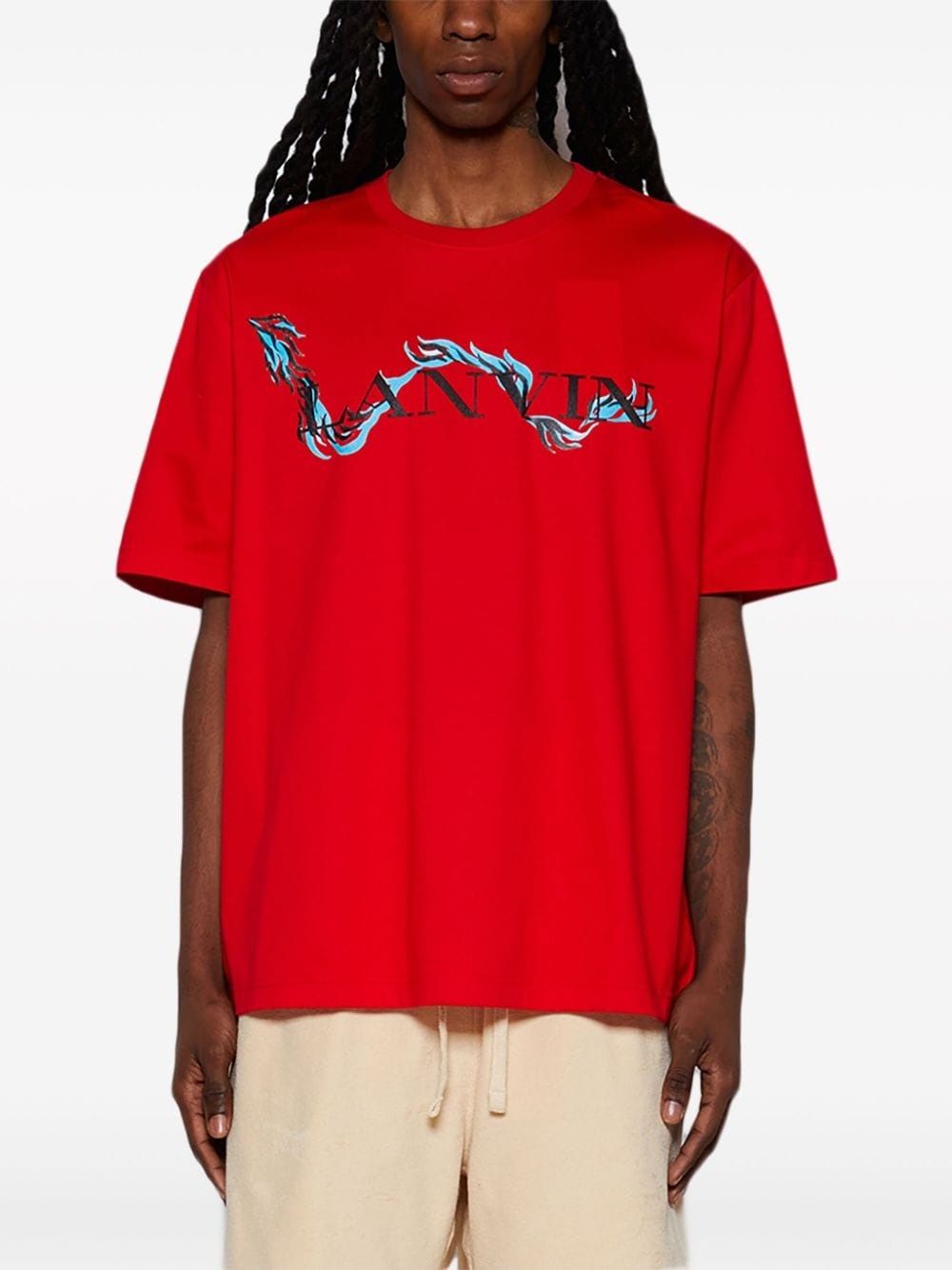 logo-print cotton T-shirt - 3