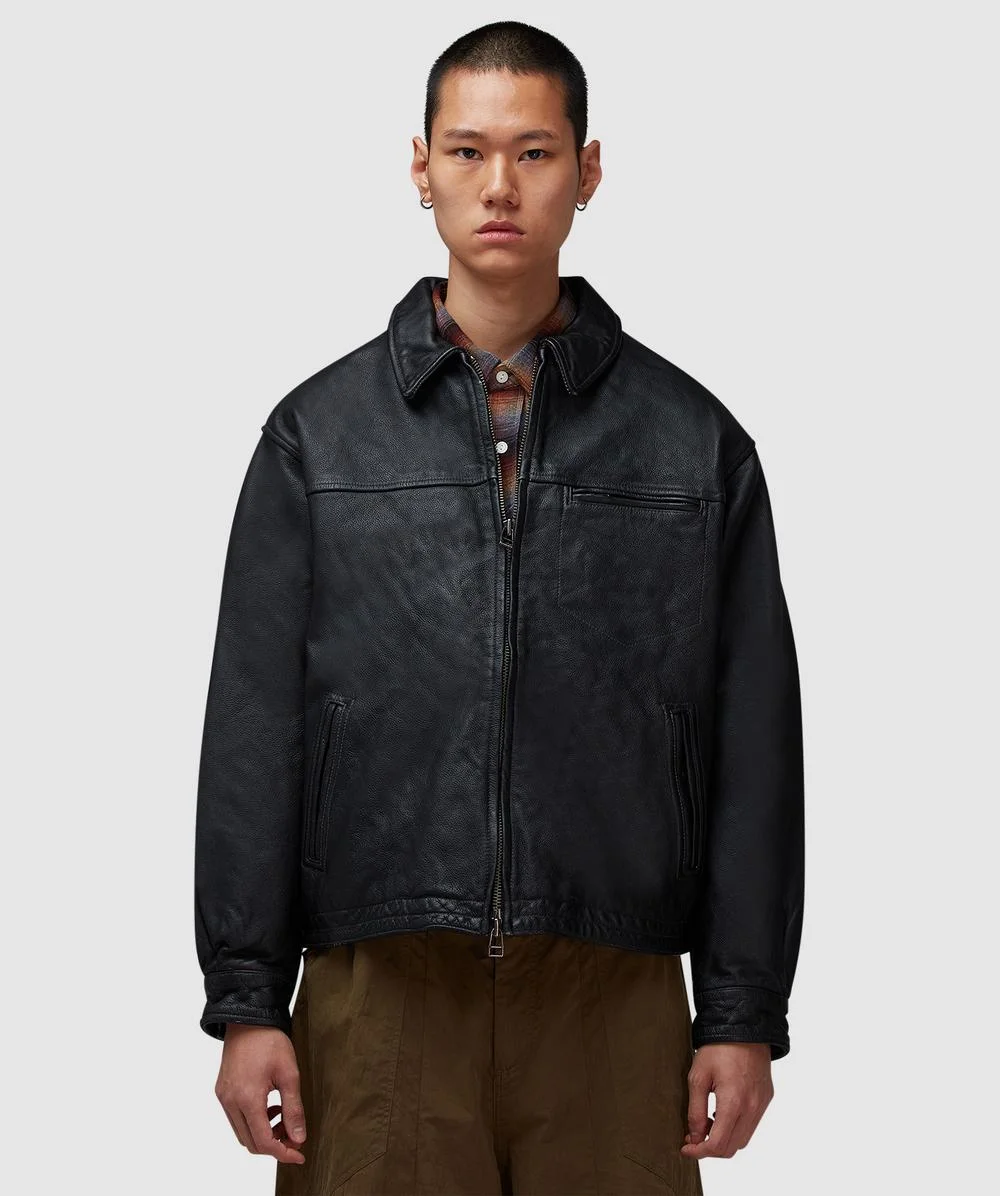 Destroyed cowhide leather jacket - 1