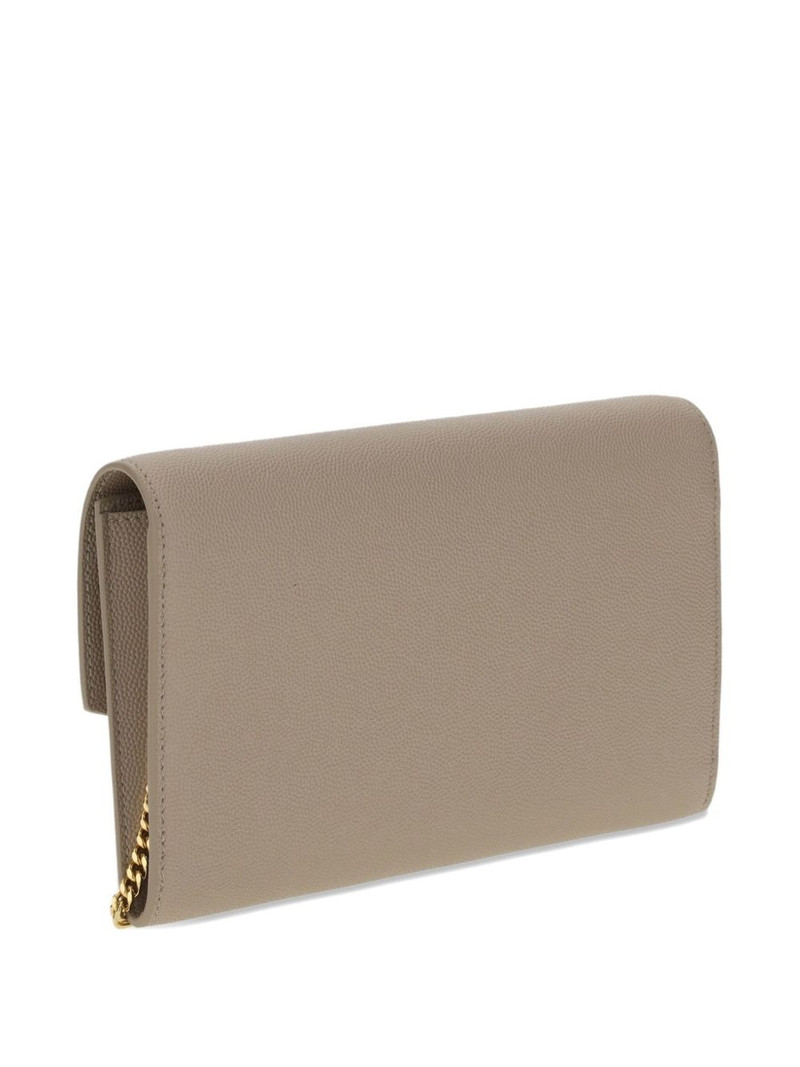 SAINT LAURENT Uptown envelope leather clutch bag outlook