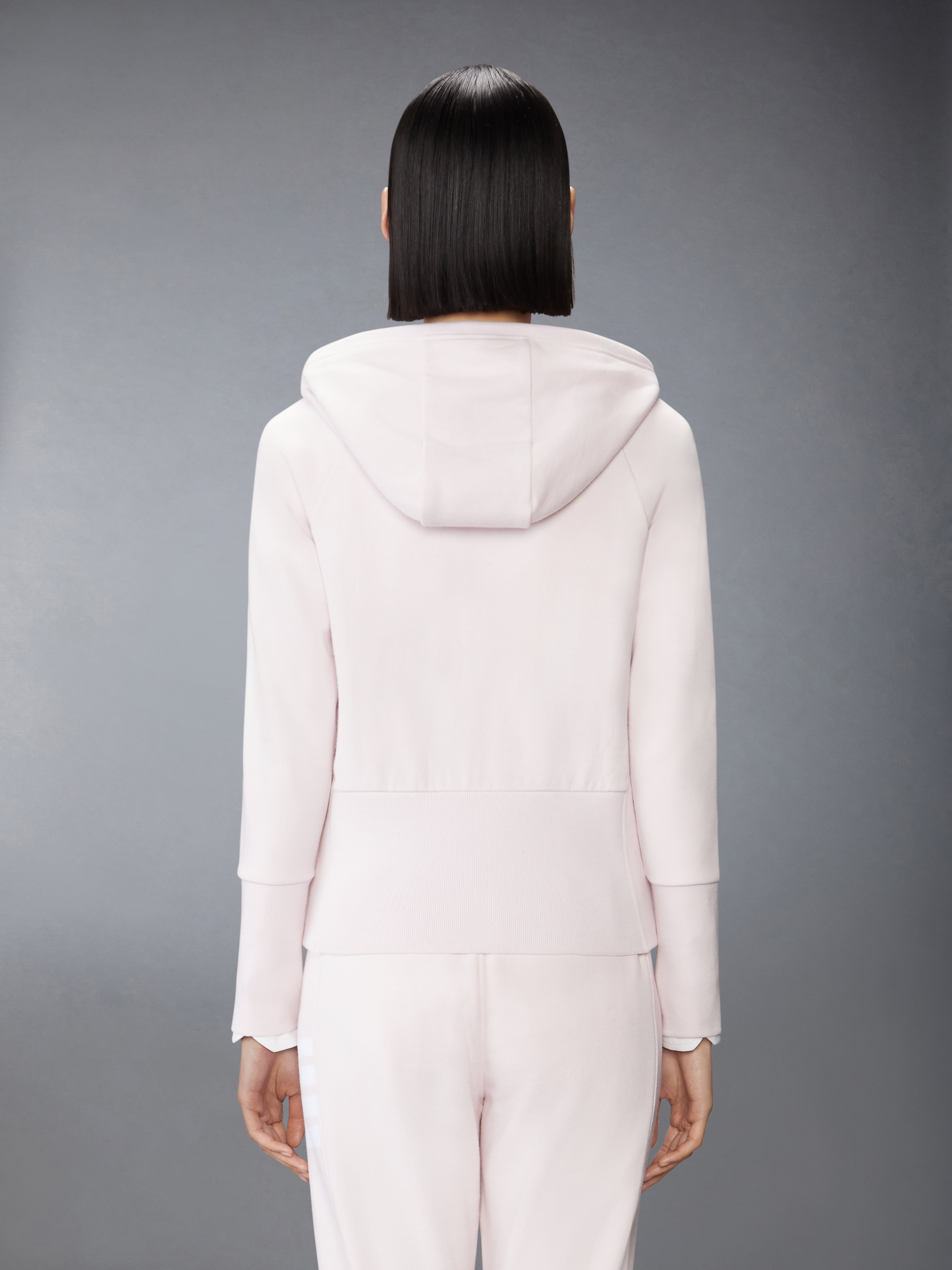 SOLID LOOPBACK 4-BAR ZIP UP HOODIE - 3