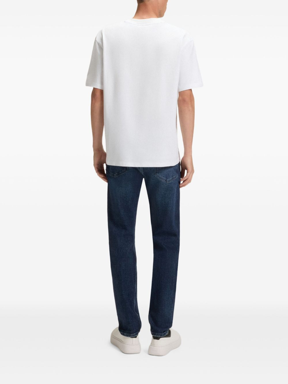 whiskering-effect jeans - 3