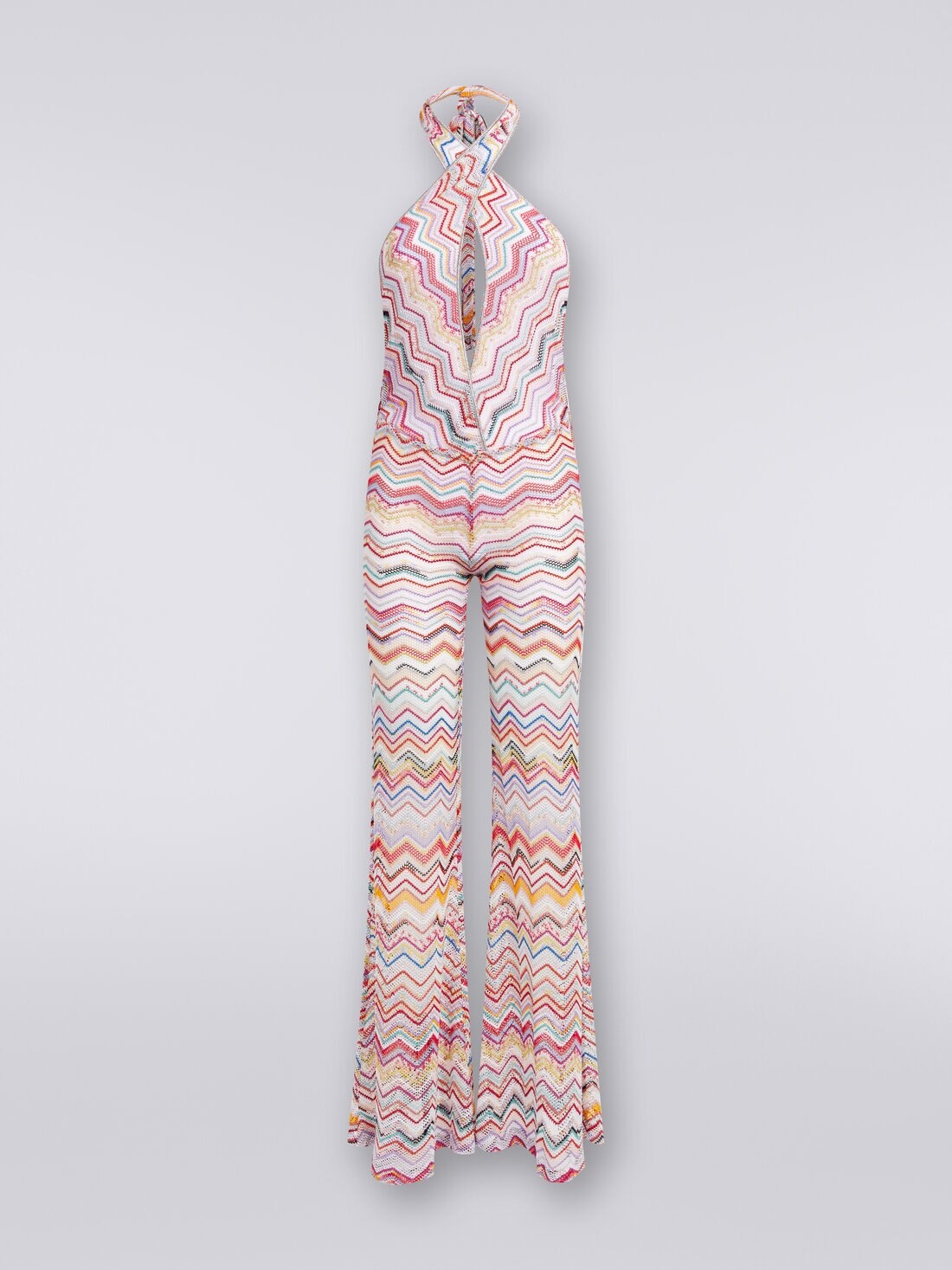 Crochet jumpsuit with V neckline - 1