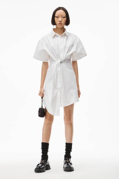 Alexander Wang TWISTED PLACKET DRESS IN COMPACT COTTON outlook