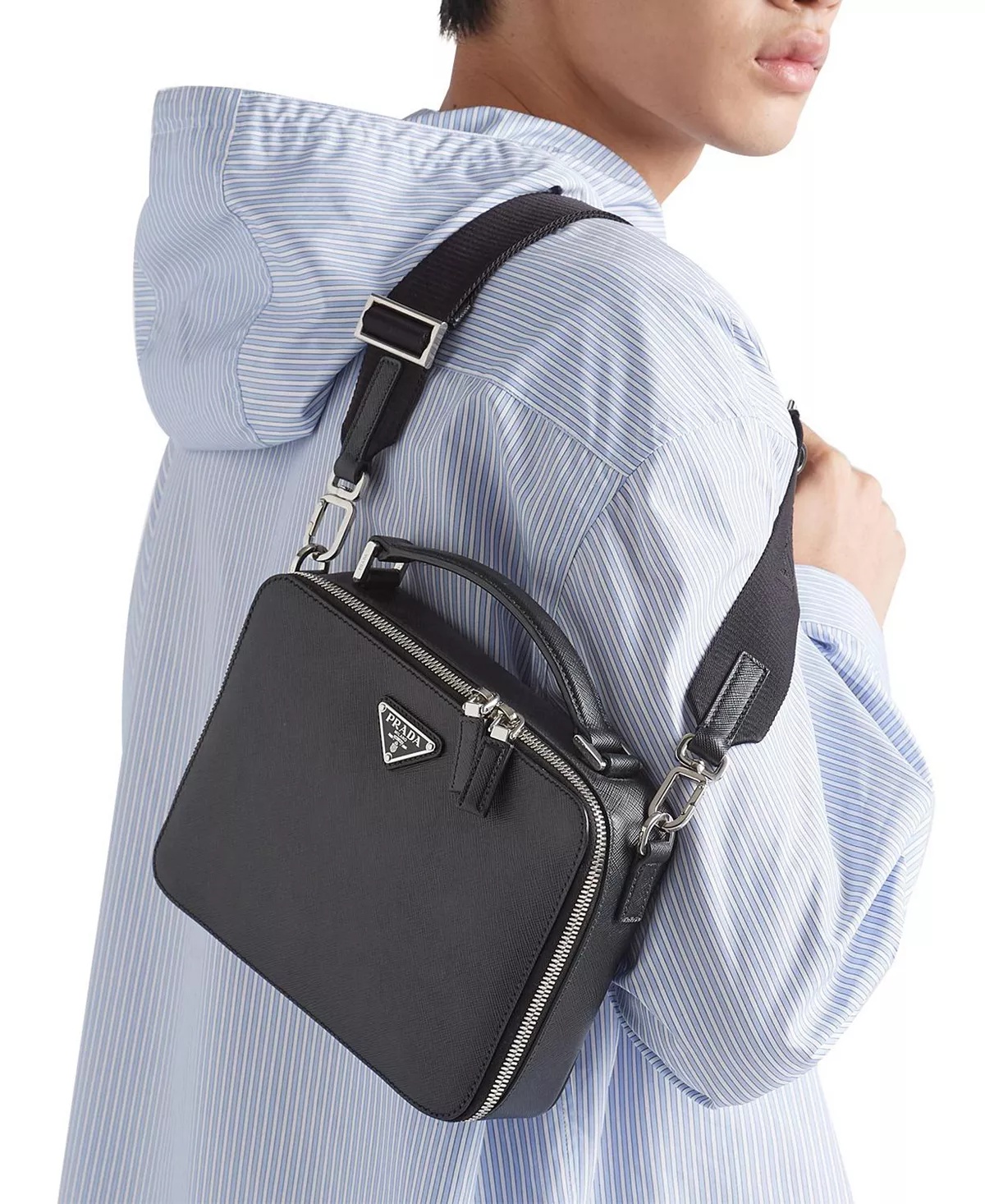 Medium  Brique Saffiano Leather Bag - 3