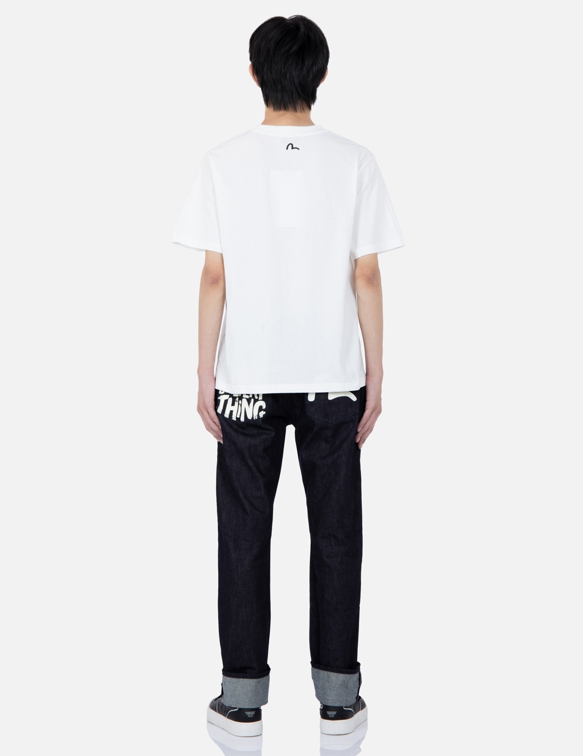 BRAND MOTTO AND SEAGULL PRINT SLIM-FIT JEANS #2010 - 5