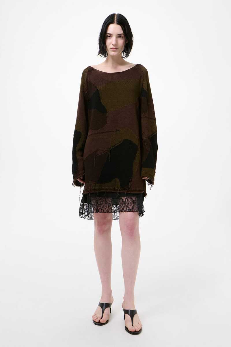 Our Legacy False Roundneck Camo Cotton Rafia outlook