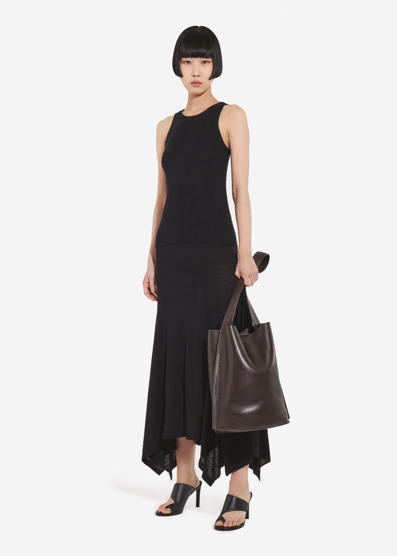 Flared Midi Skirt in Silk Linen 3