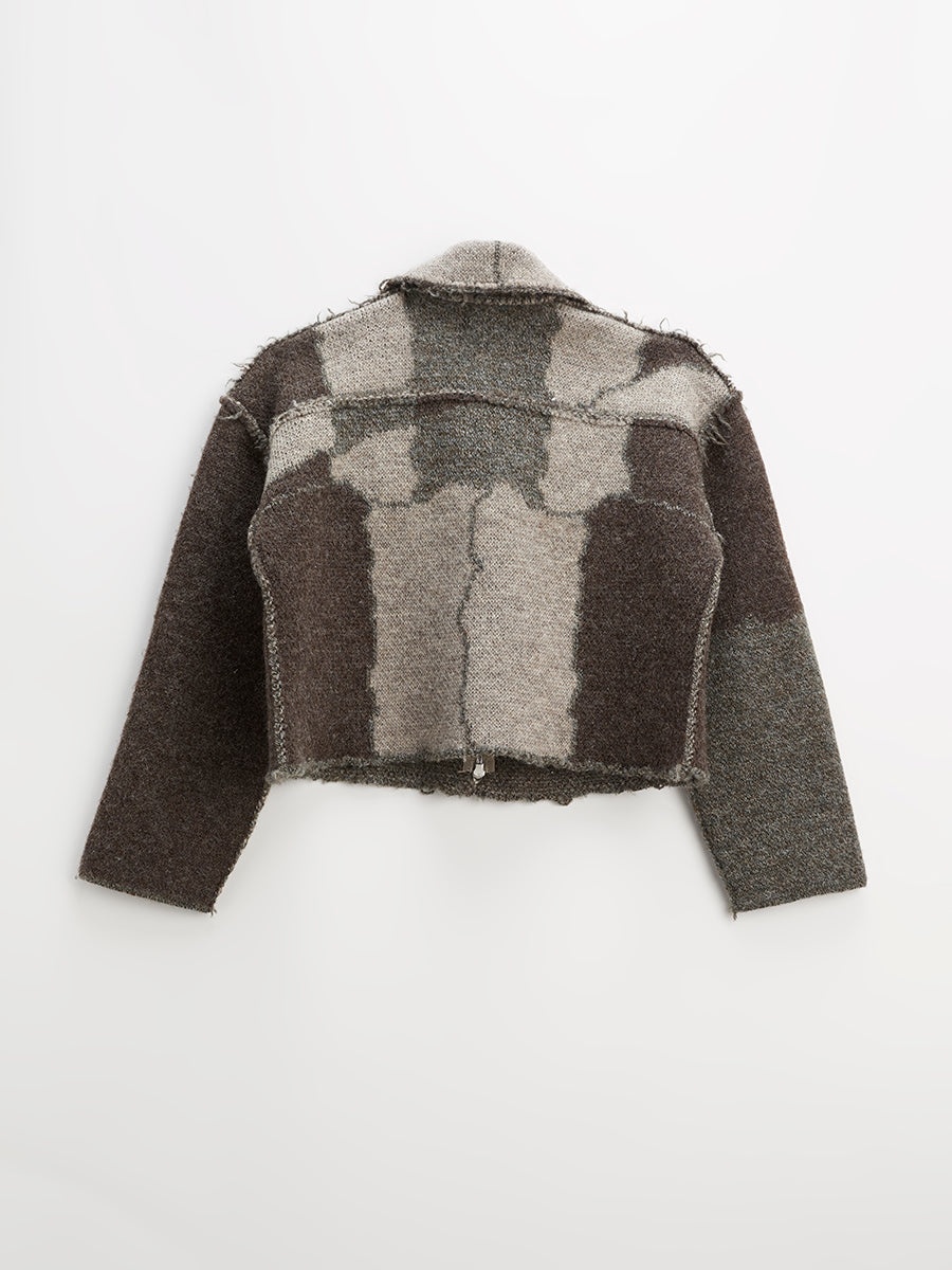 Knitted Work Jacket Melange Mix - 2