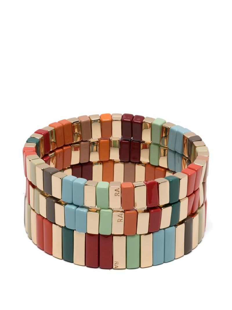 brass tiled bracelets 1