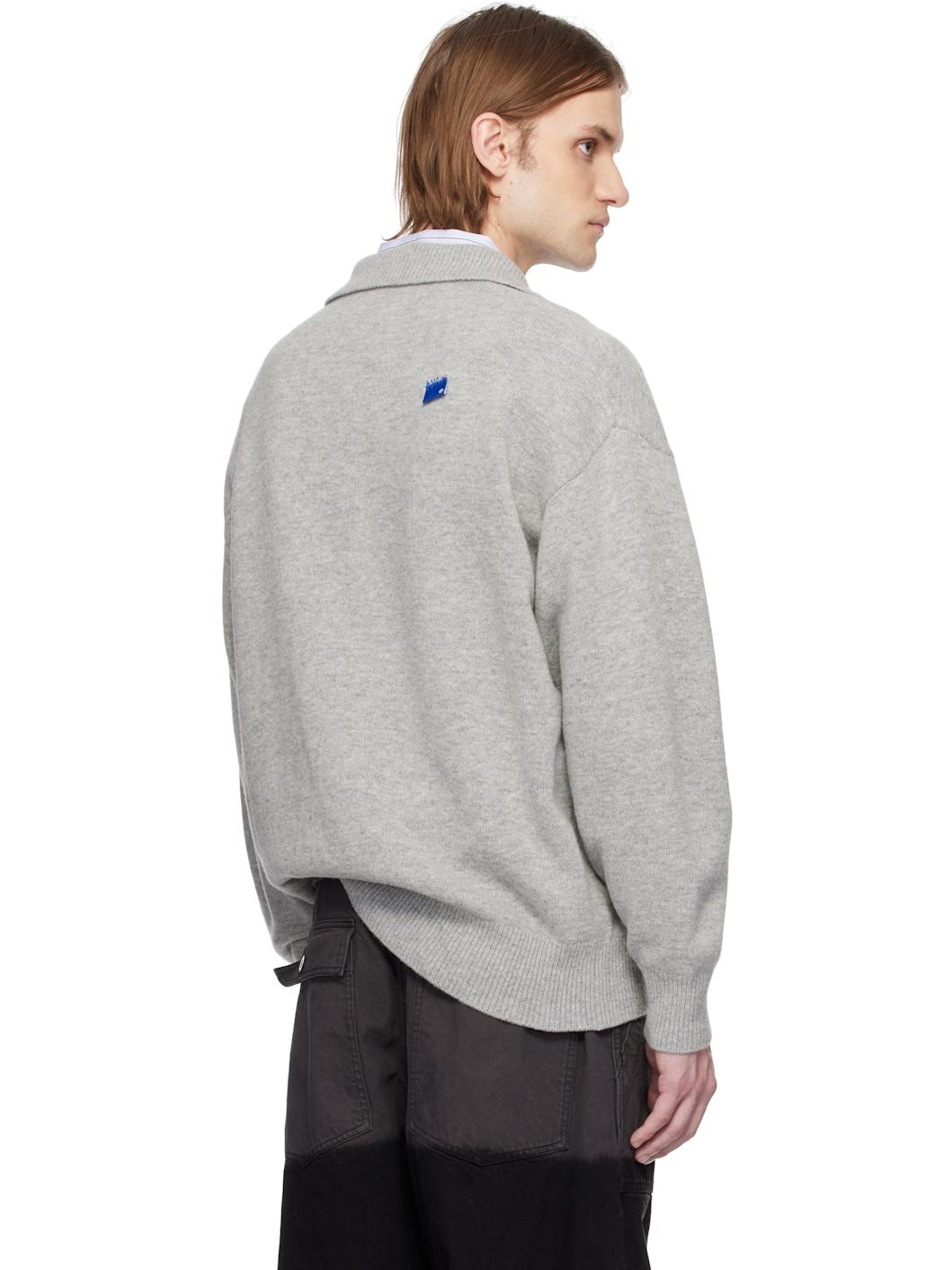 Gray Sig; TRS Tag Knit 02 Polo - 3