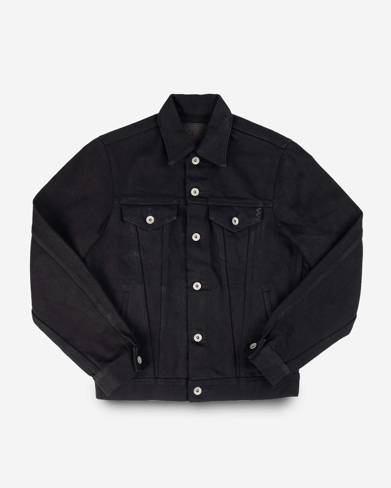 21OZ NON-FADE DENIM MODIFIED TYPE III JACKET - SUPERBLACK 1