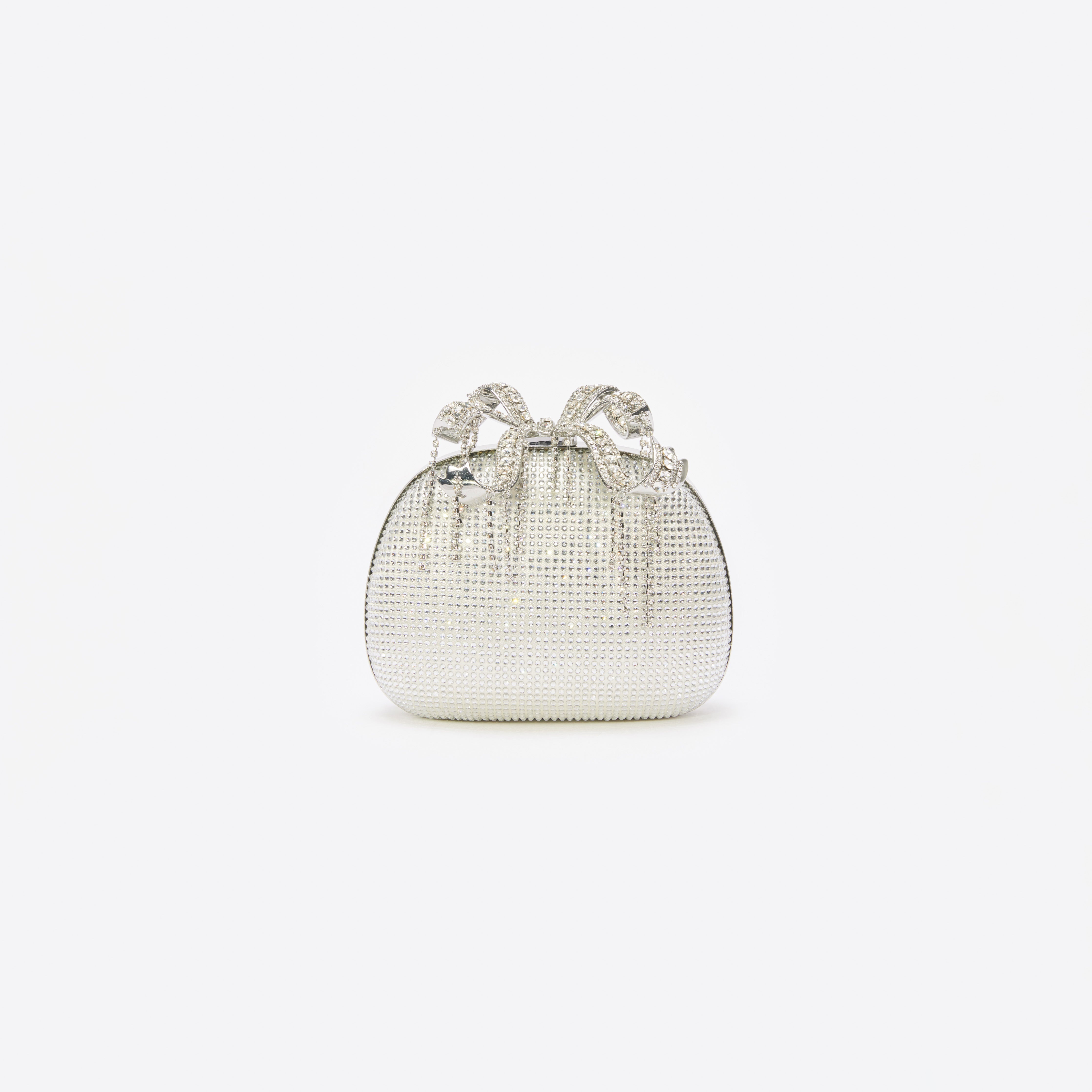 Champagne Rhinestone Clutch Bag - 1