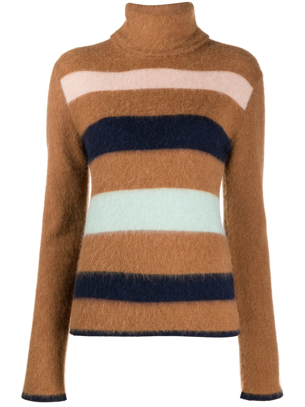 striped turtleneck jumper - 1