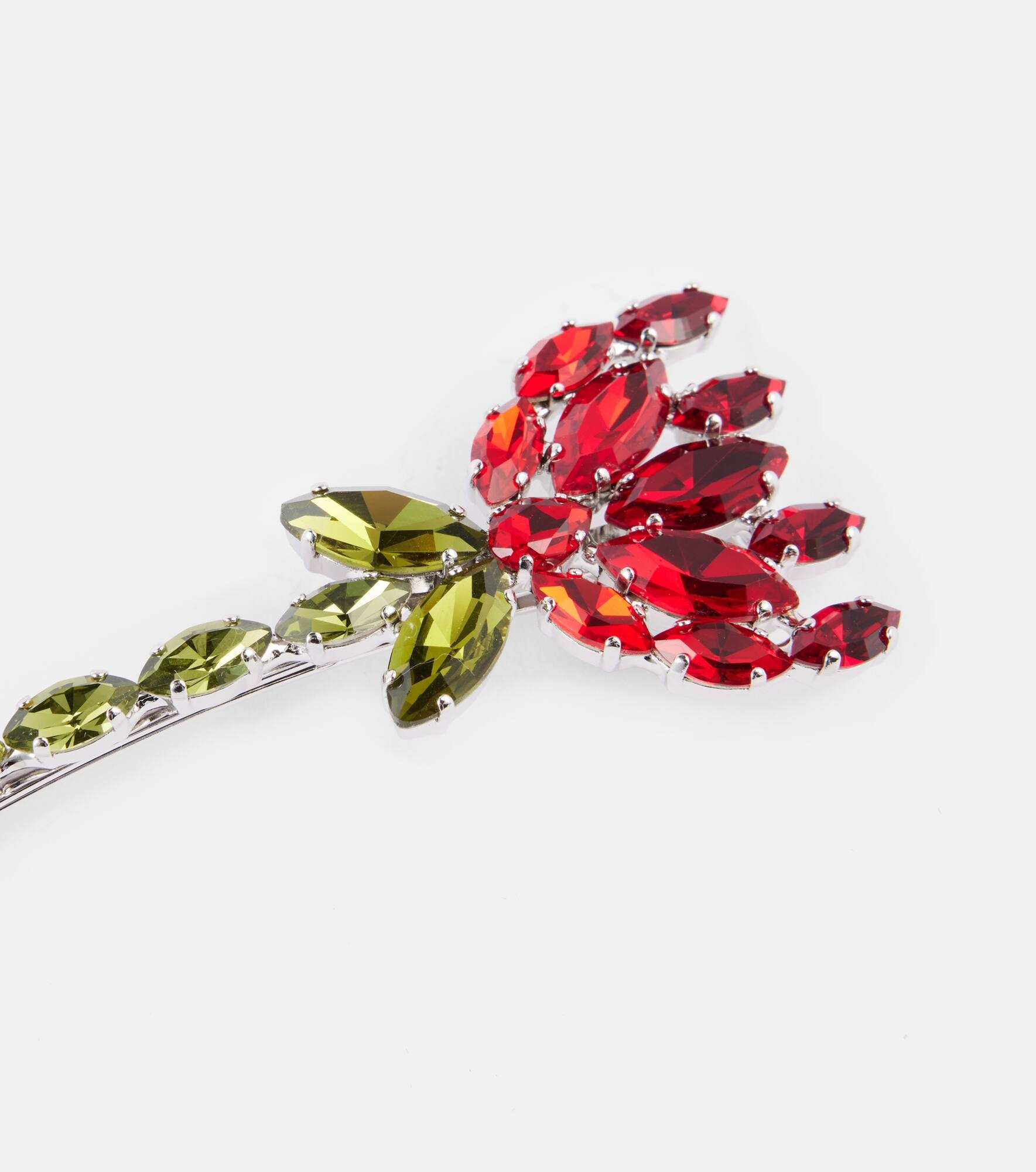 Carnation crystal-embellished hair clip - 3