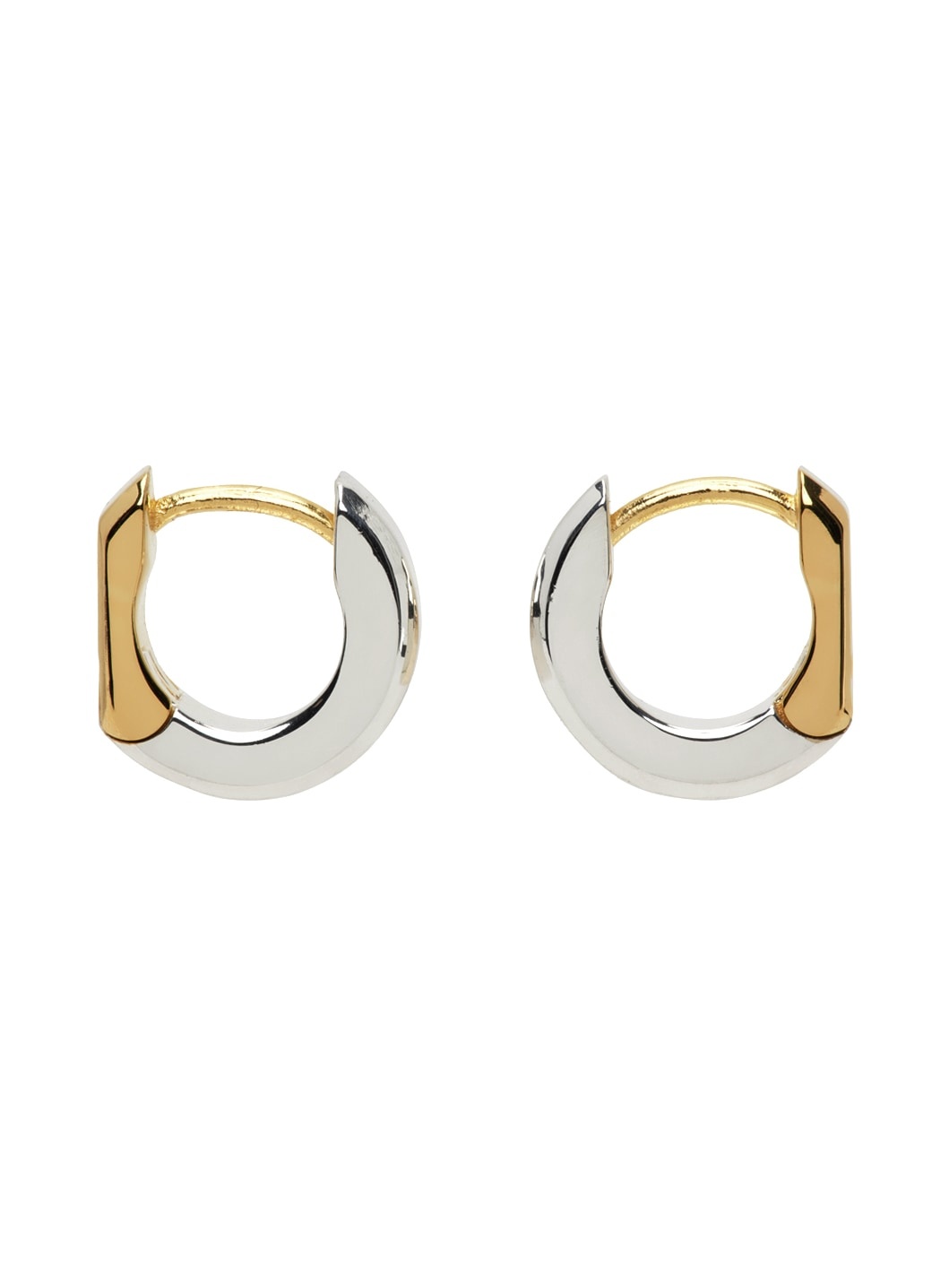 Gold & Silver Hinge Earrings - 1