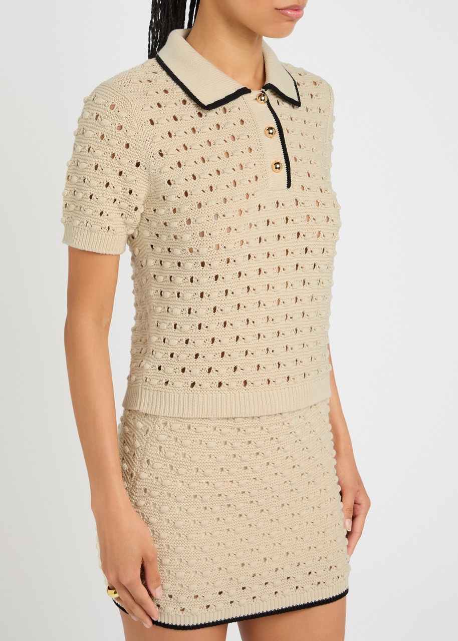 Frame The Bauble Open-knit Polo Shirt - 2