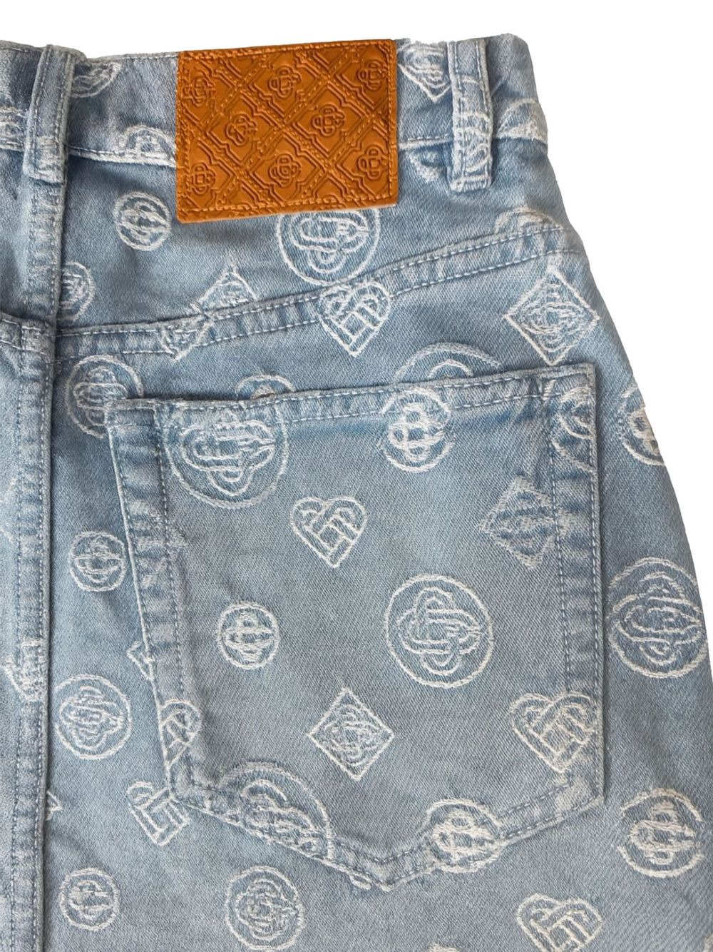 monogram-patterned skirt - 3