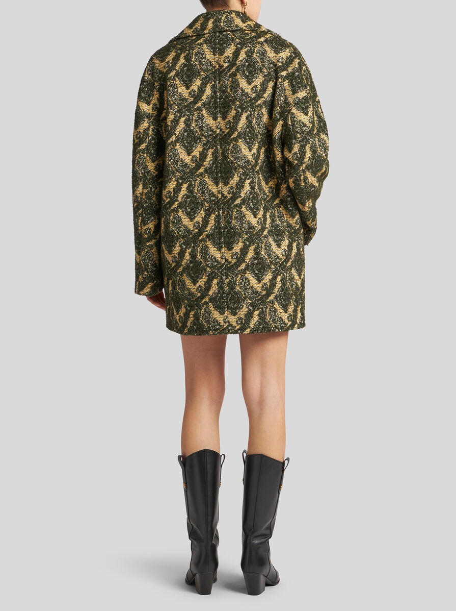 DOUBLE-BREASTED BOUCLÉ JACQUARD JACKET - 5