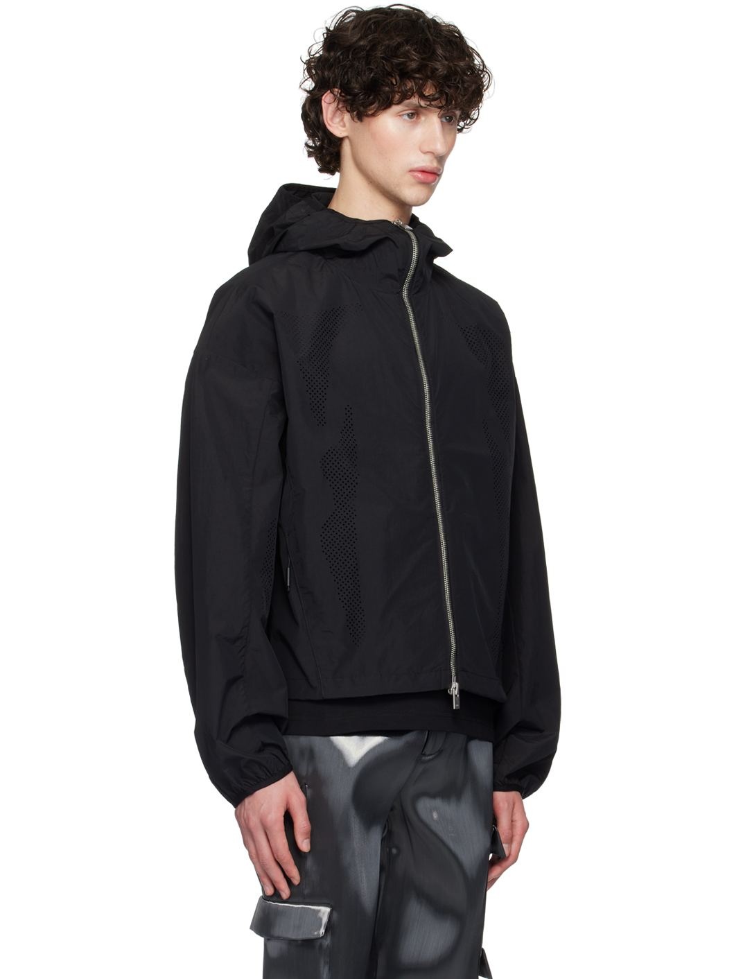 Black Windbreaker Jacket - 4