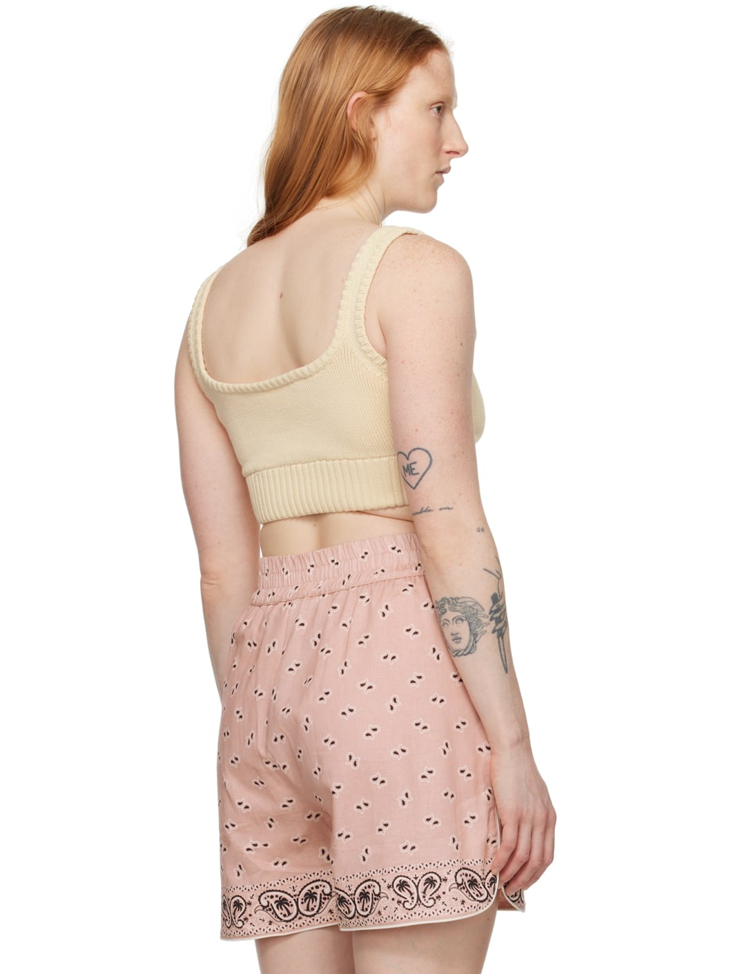 Off-White Cropped Tank Top - 3