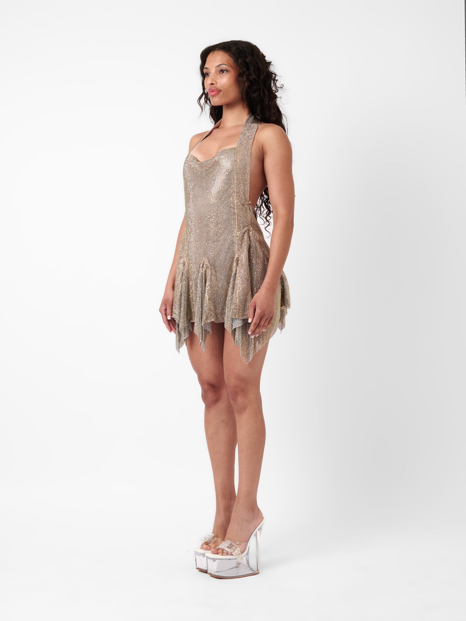 MUNROE RHINESTONE DRESS LONG ISLAND - 4