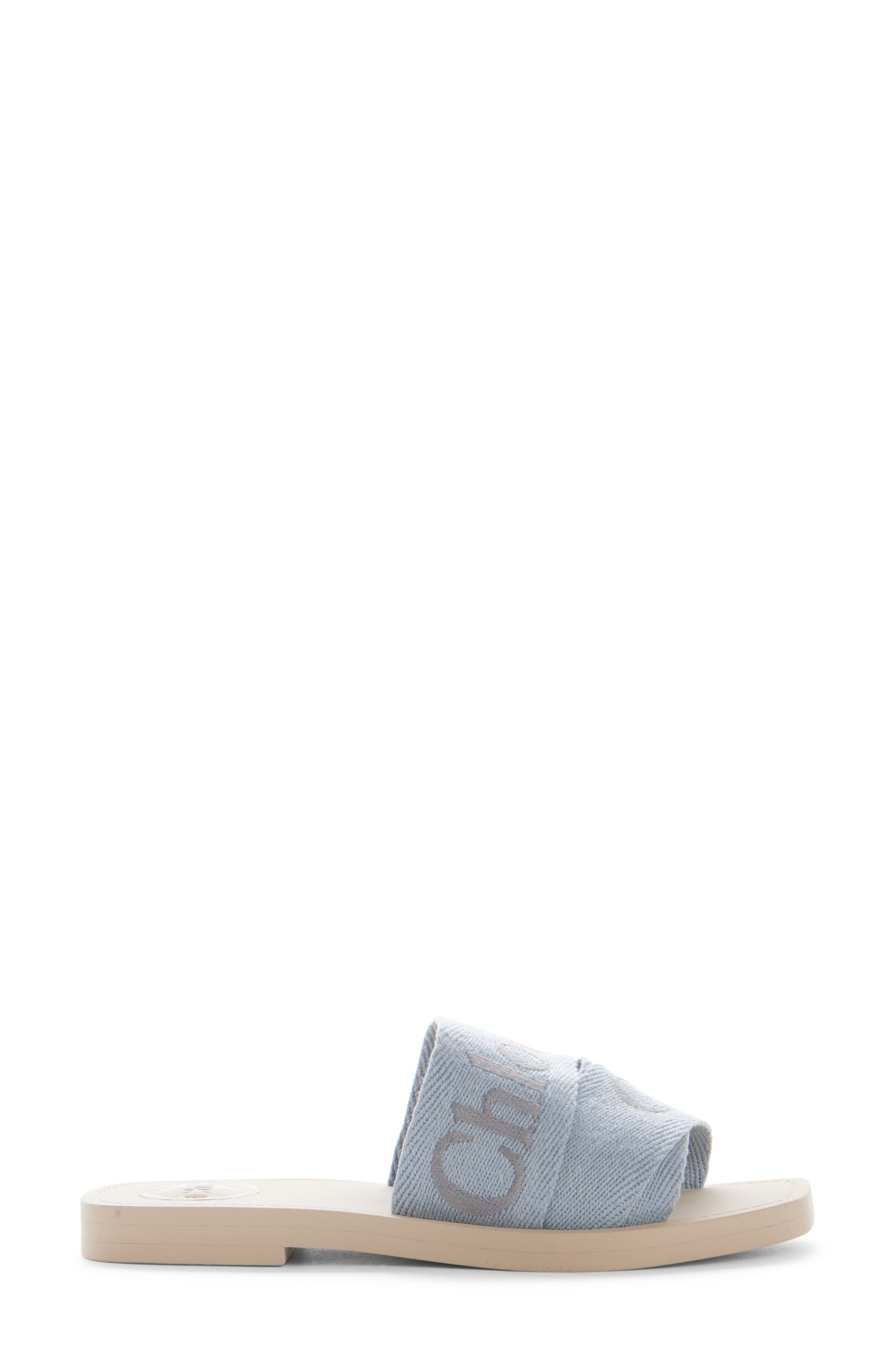 Chloé Woody Slide Sandal in Pearl Blue at Nordstrom - 3