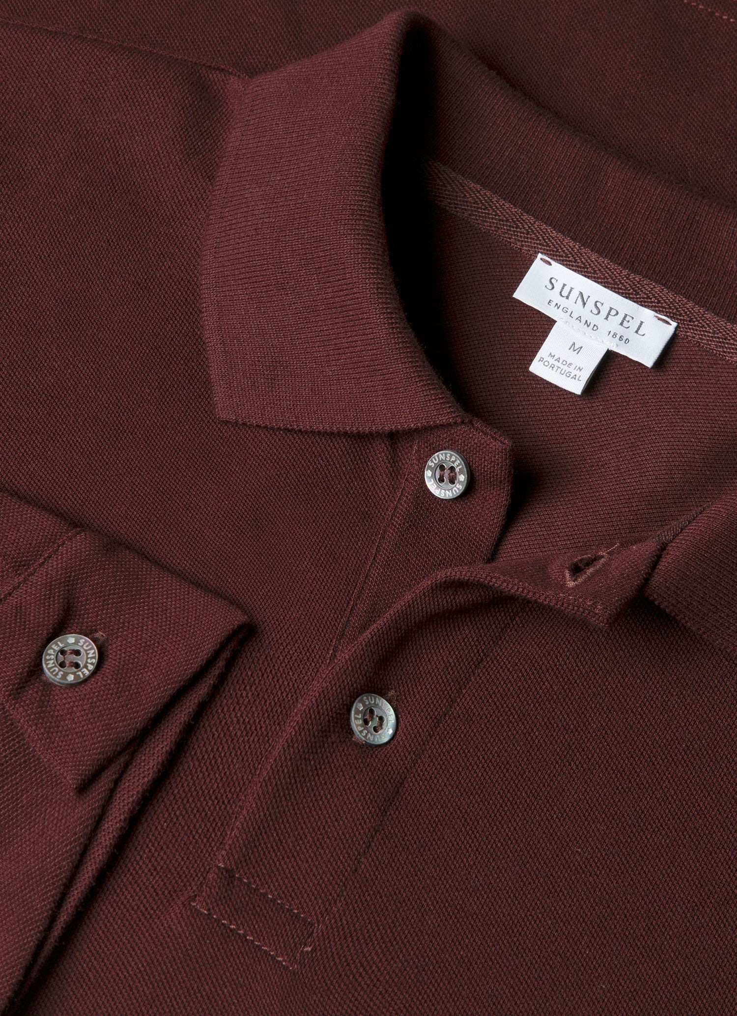 Long Sleeve Piqué Polo Shirt - 4