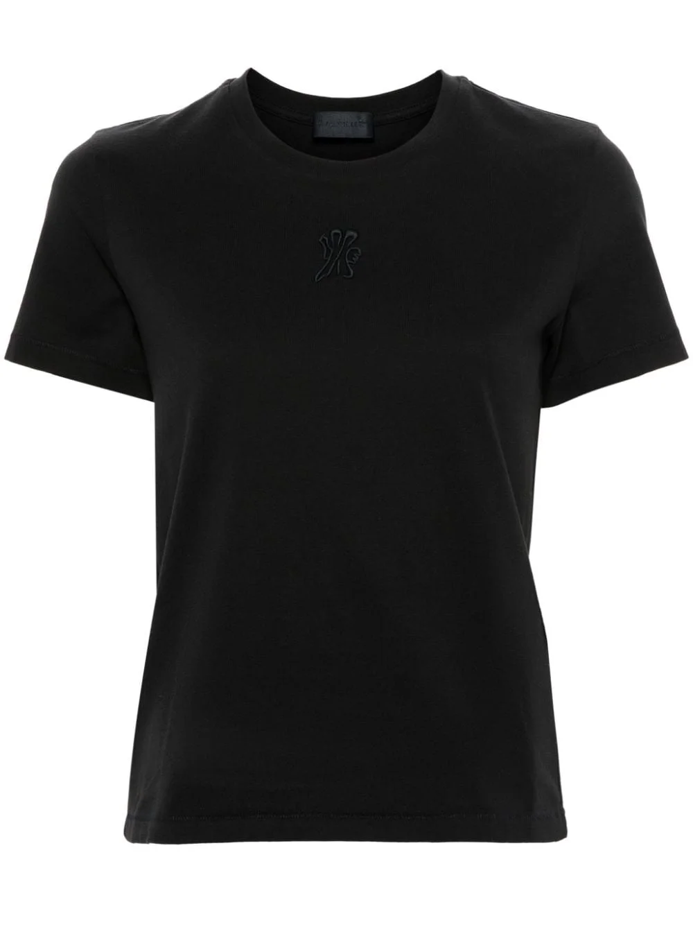 logo-embroidered cotton T-shirt - 1