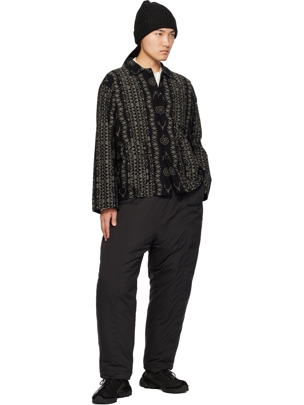 Black Insulator Belted Trousers - 4