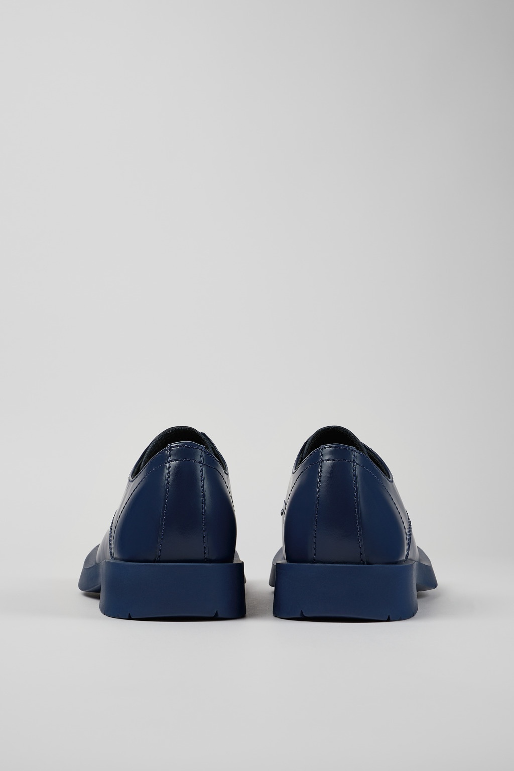 Blue Leather Blucher - 3