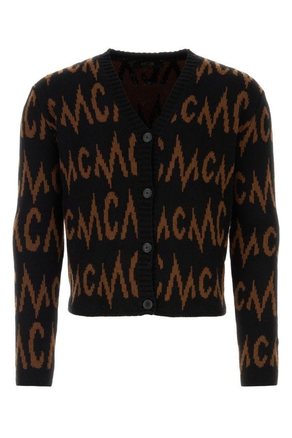 Embroidered cashmere blend cardigan - 1