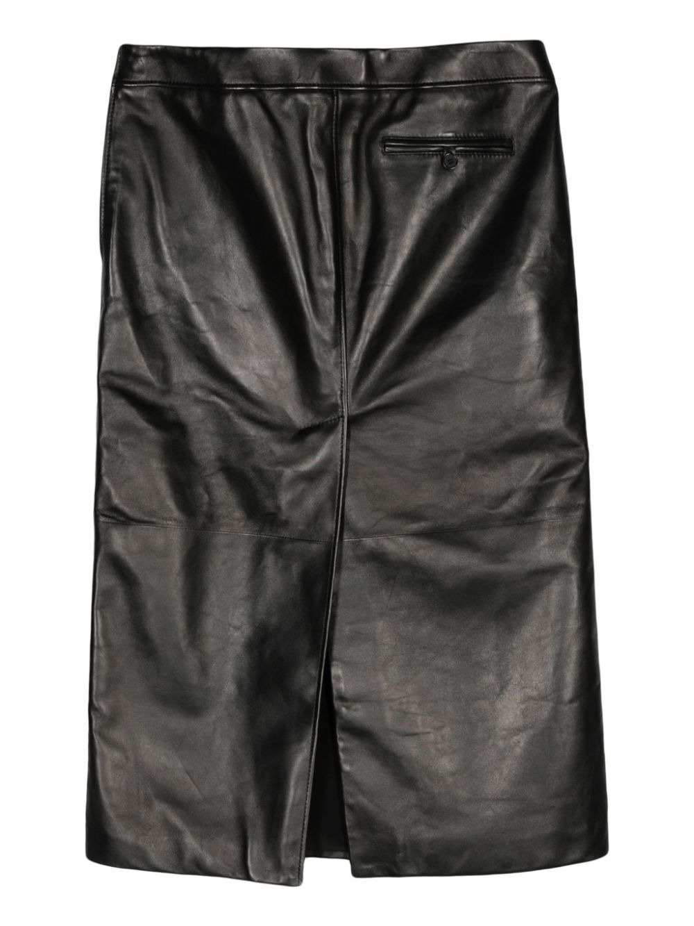 Alexander Mcqueen Women Low Waist Leather Skirt - 2